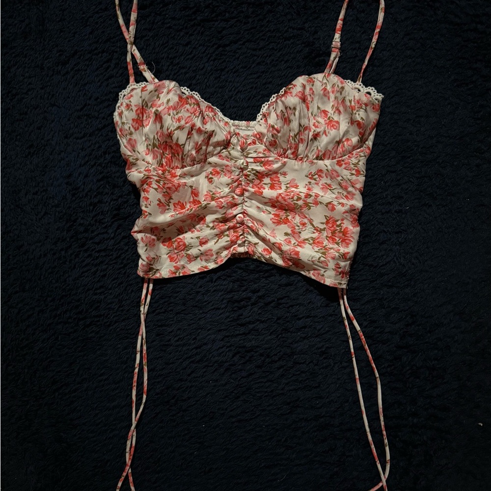 Floral Ruched Women's Top